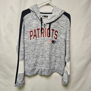New England Patriots Football NFL Team Apparel Women’s Full Zip Jacket Hoodie L